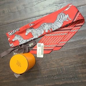 Hermes Red Les Zebres Twilly